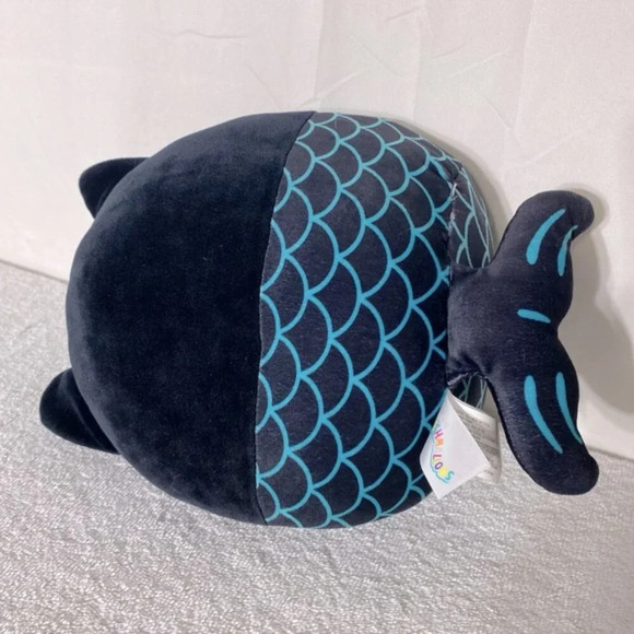 Halloween Sheika Skeleton Cat Mermaid Black Blue Squishmallow Plush - Picture 2 of 11